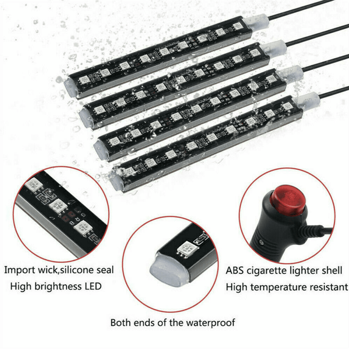 Molinedge RGB LED Car Interior Light Bars