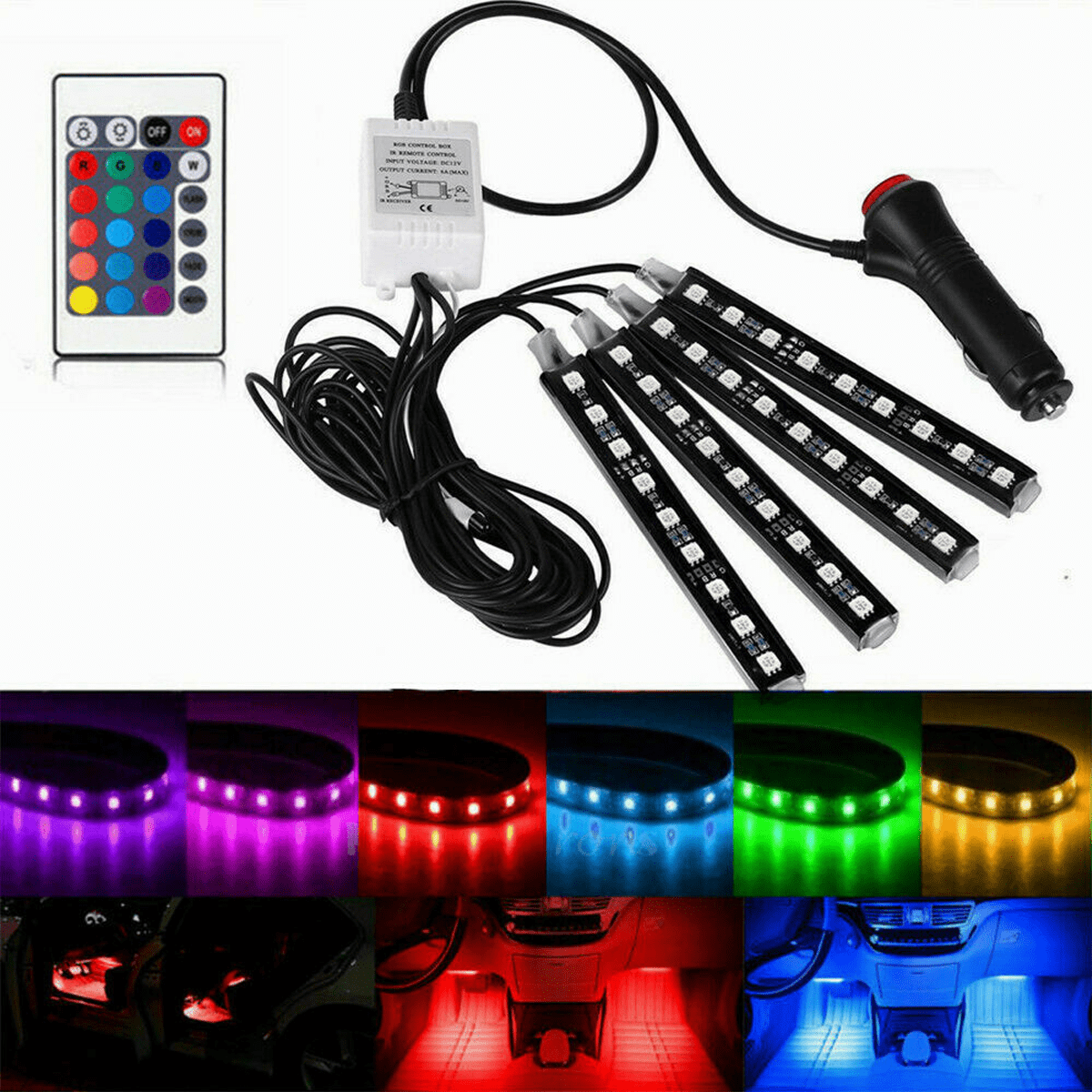 Molinedge RGB LED Car Interior Light Bars